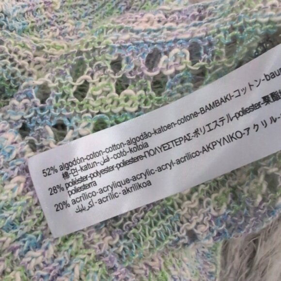 Zara pastel crochet knit cotton crop sweater - Picture 6 of 7